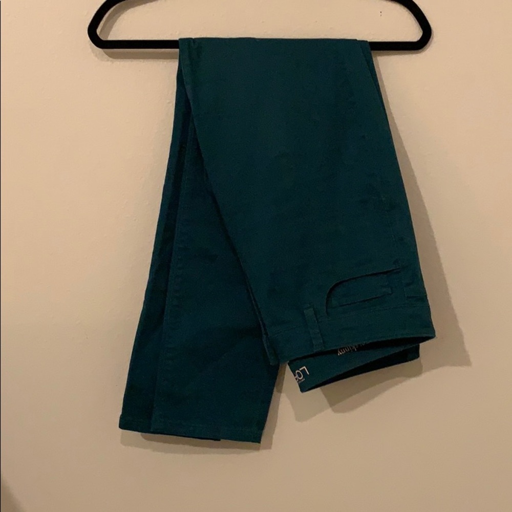 Ann Taylor Loft Teal skinny jeans